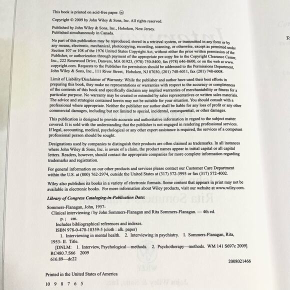 Clinical Interviewing - Book by John Sommers-Flanagan - Picture 5 of 8